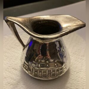 Vintage Metalware WASHINGTON DC Travel Souvenir Miniature Creamer Pitcher 2-3/8"